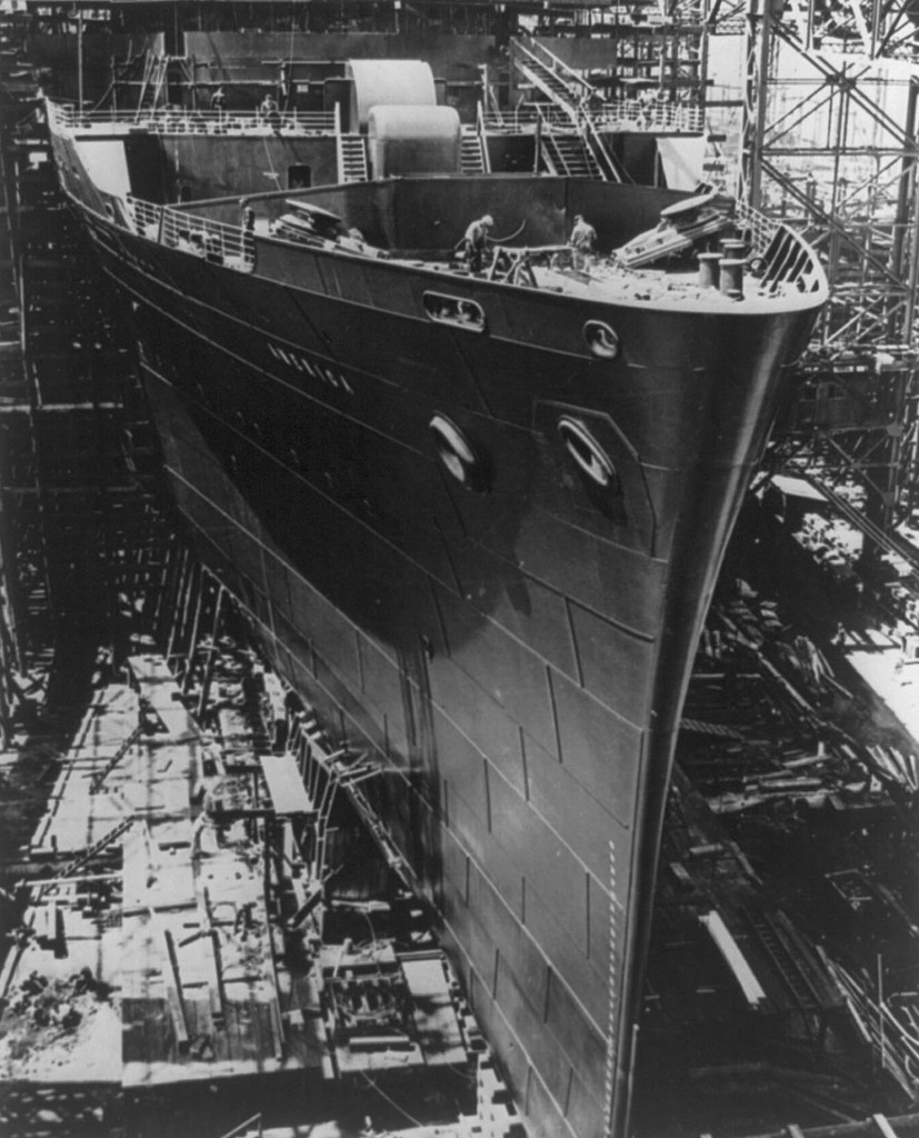 SS America podczas budowy