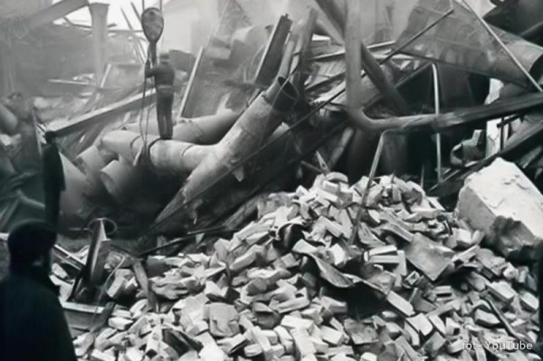 Wybuch dekstryny w Wielkopolskim Przedsiębiorstwie Przemysłu Ziemniaczanego w Luboniu w 1972 roku (fot. Echo Lubonia)