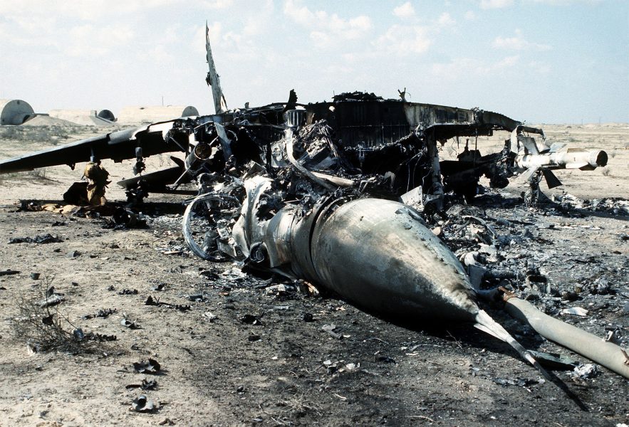 Zniszczony iracki MiG-29