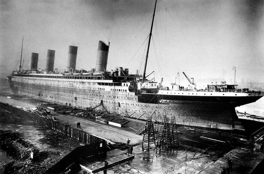 Titanic podczas prac wykończeniowych
