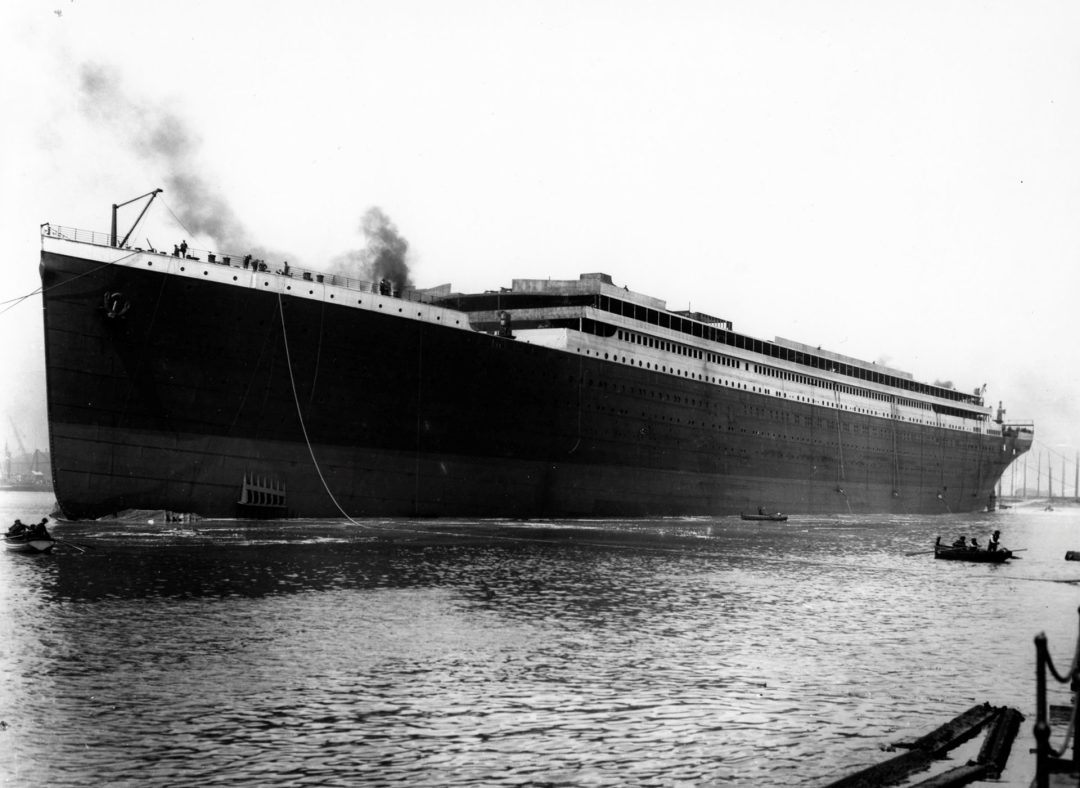 Kadłub Titanica po wodowaniu
