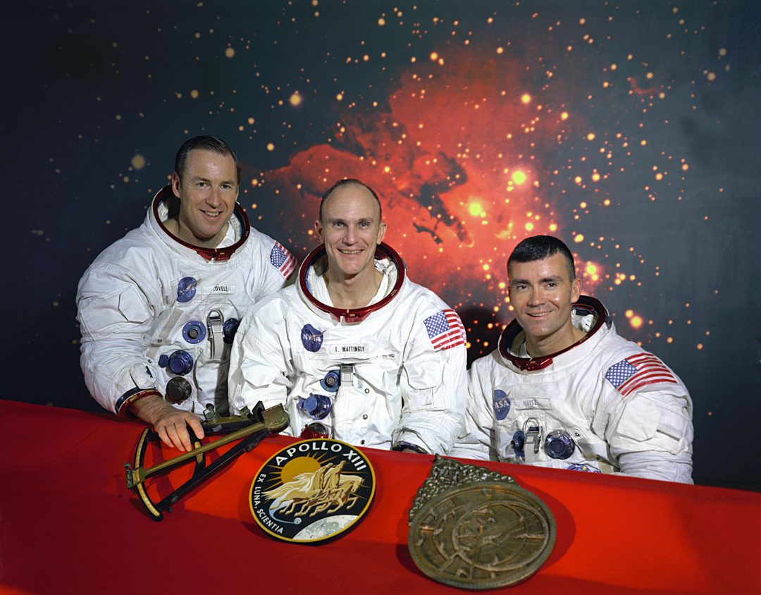 Pierwotna załoga misji Apollo 13 - James Lovell, Thomas Mattingly i Fred Haise