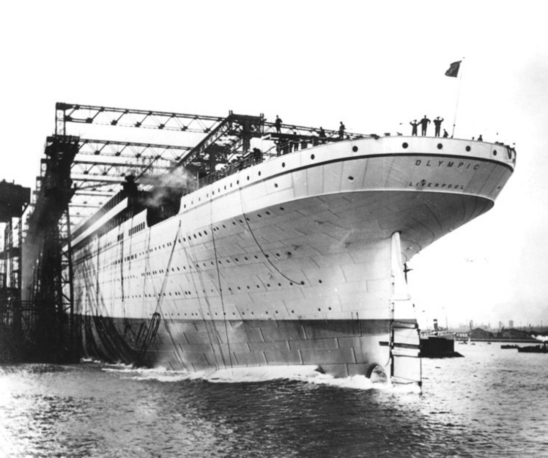 RMS Olympic podczas wodowania