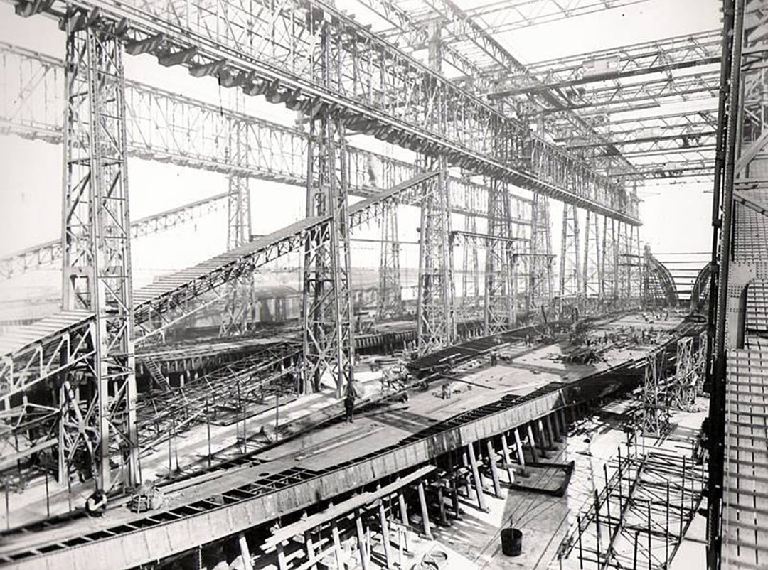 RMS Olympic podczas budowy