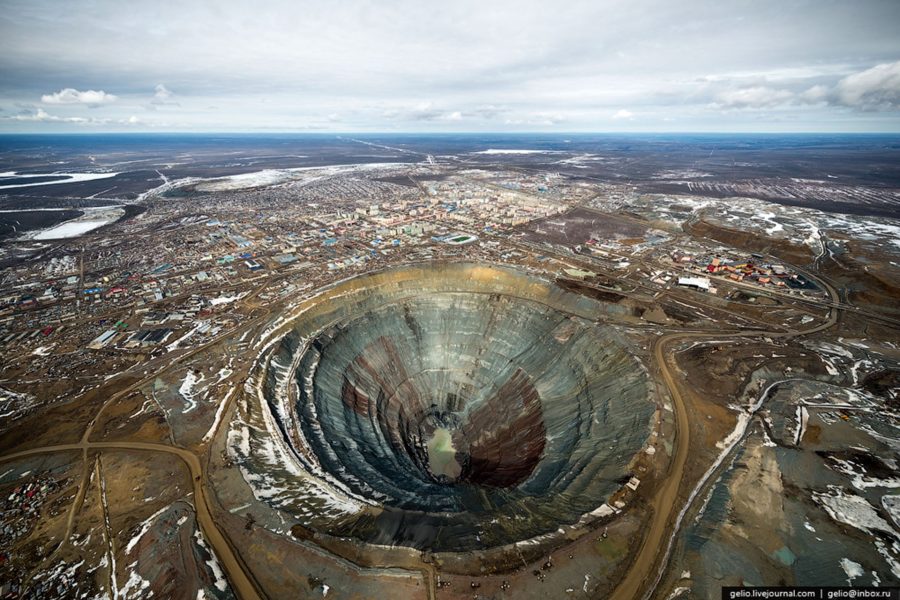 Kopalnia diamentów Mir w Rosji (fot. Gelio)
