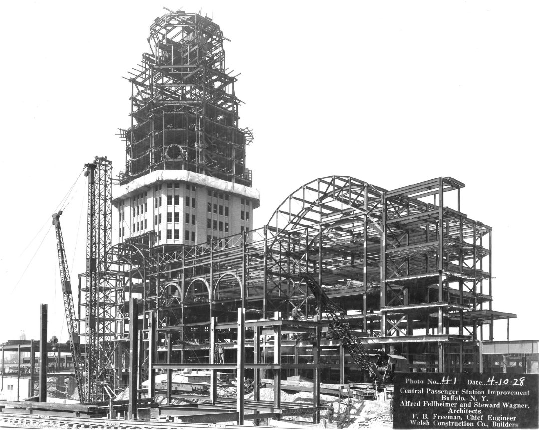 Buffalo Central Terminal podczas budowy 4, października 1928 roku