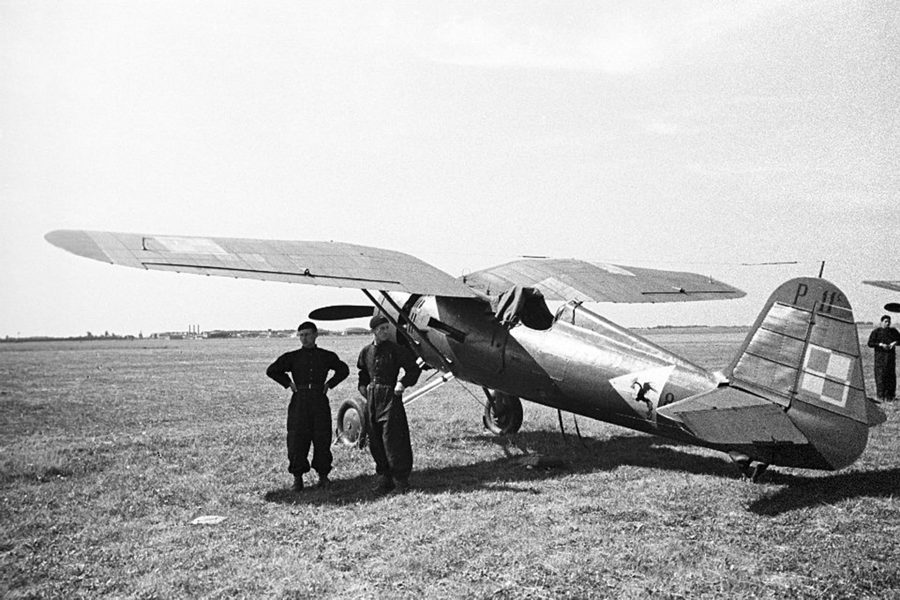 Jeden z polskich myśliwców PZL P.11