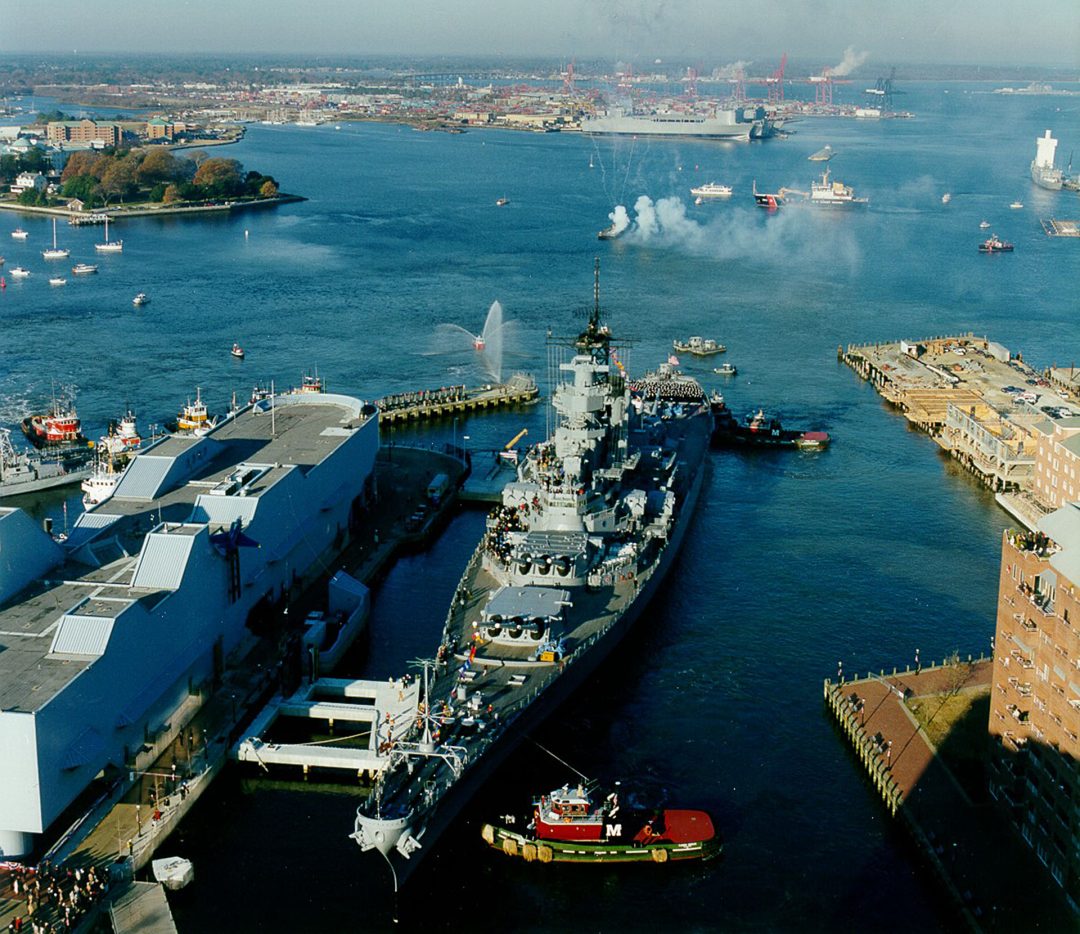 USS Wisconsin w Norfolk już jako muzeum