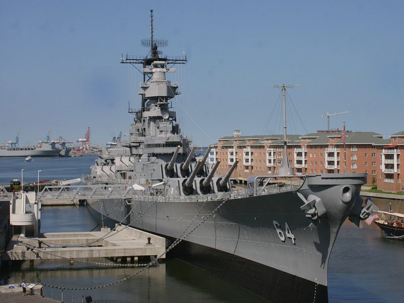 USS Wisconsin w Norfolk już jako muzeum
