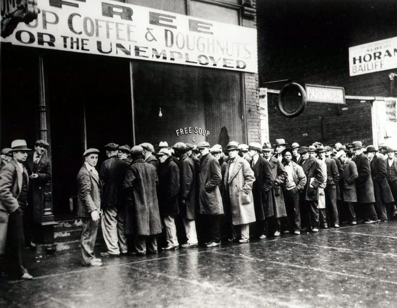 Bezrobocie w USA było wyjątkowo wysokie jak na tamte czasy