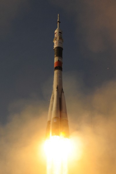 Start rakiety TMA-19M - 15 grudnia 2015. (fot. Stephen Corvaja/ESA)