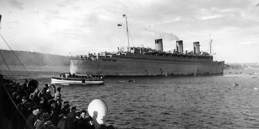 Queen Mary jako transportowiec wojska