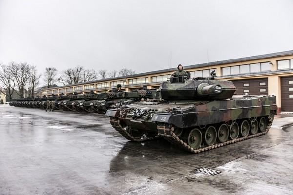 Leopard 2A5 z 11 Dywizji Kawalerii Pancernej na ćwiczeniach (fot. Rafał Mniedło)