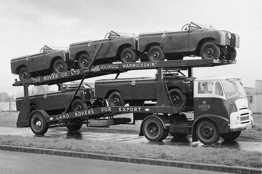 Land Rovery na lawecie w 1959 roku