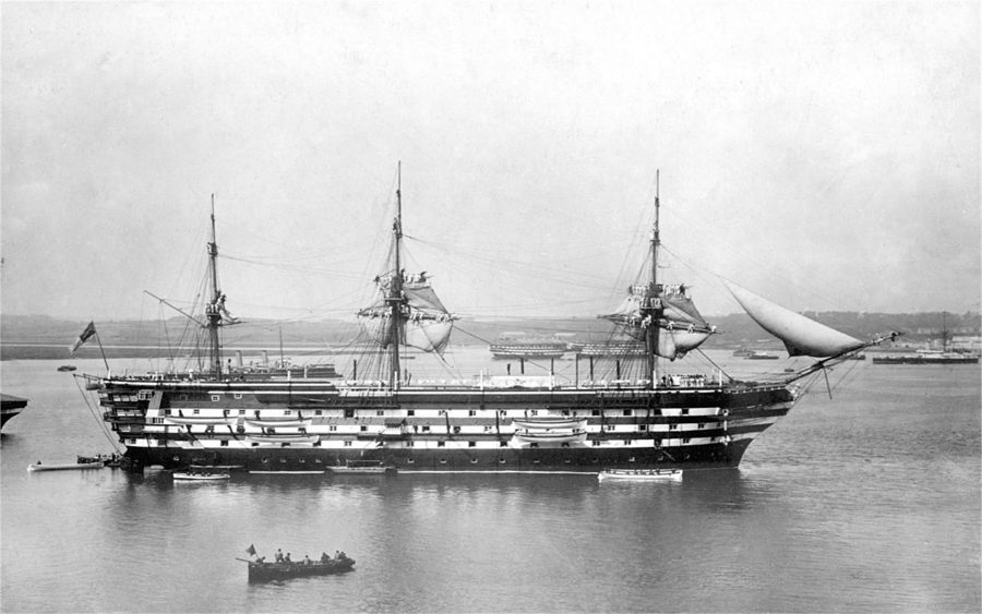 HMS Implacable w połowie XIX wieku 