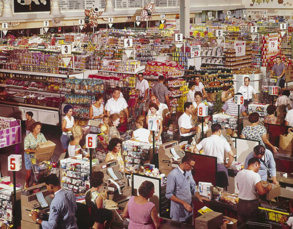 Amerykański supermarket w Rockville w stanie Maryland w 1964 roku