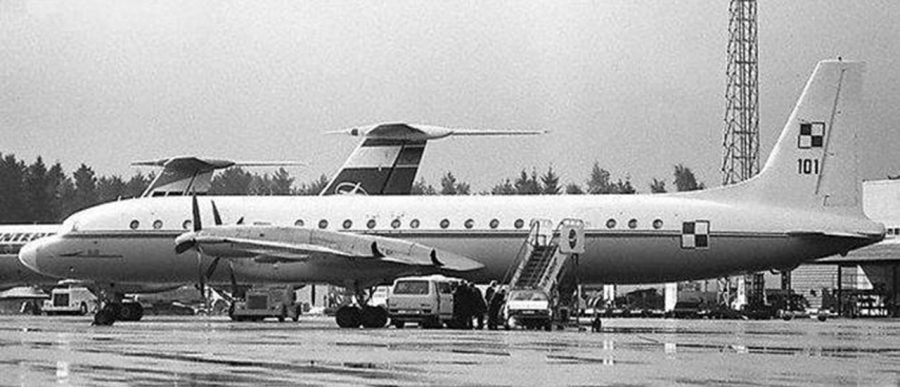 Iljuszyn Ił-18 nr. 101 wykorzystywany jako samolot do przewozu VIP