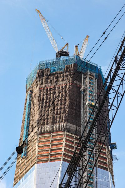 One World Trade Center w trakcie budowy (2011 rok) (fot. Michał Banach)
