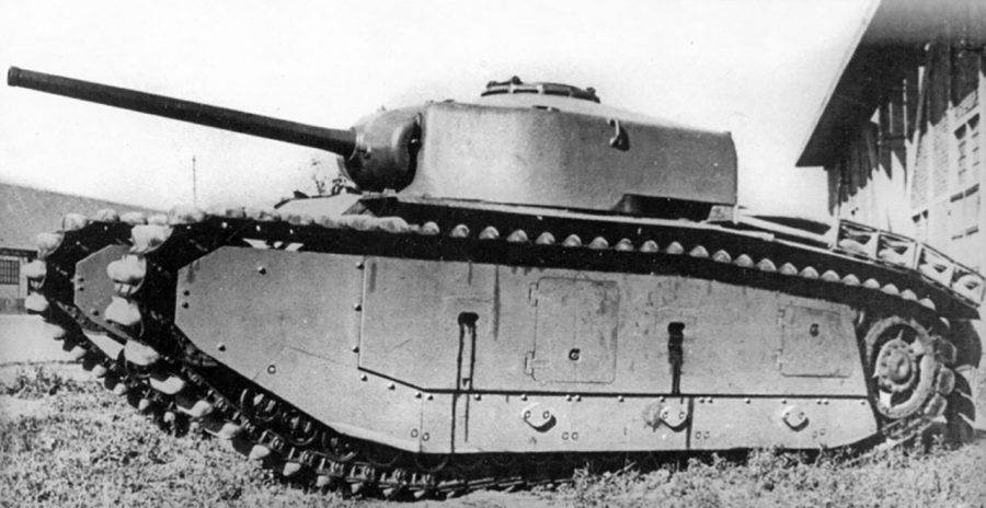 Prototyp czołgu ARL-44 z wieżą z armatą kalibru 75 mm
