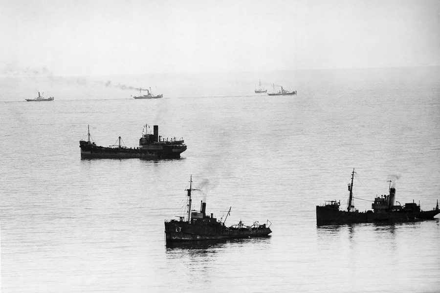 Brytyjskie statki pomagające w ewakuacji