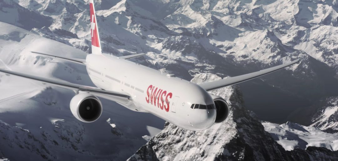 Samoloty Swiss International Air Lines nad Alpami - film