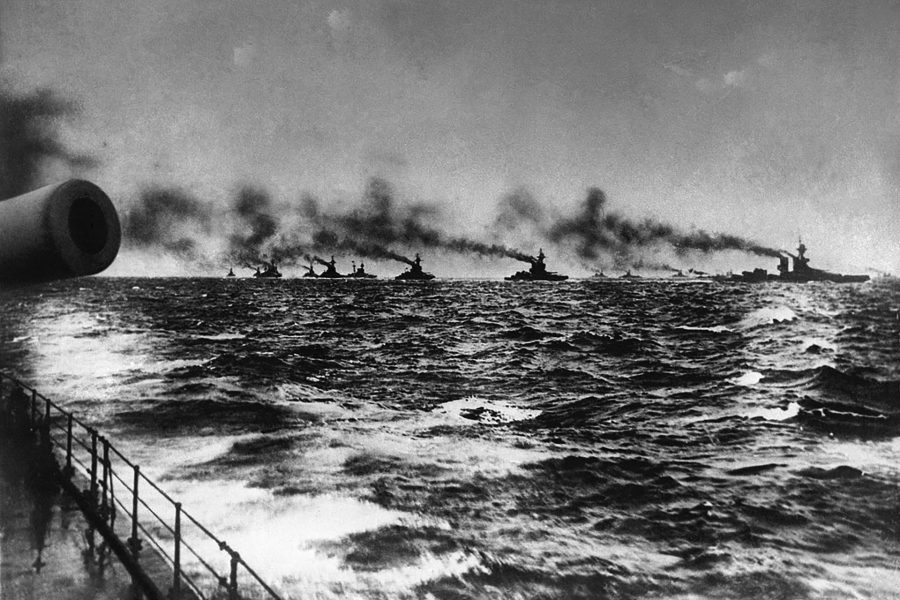 Brytyjska Battle Fleet po wyjściu z Scapa Flow