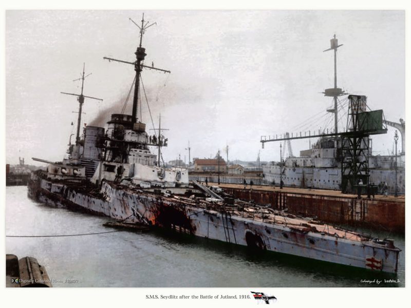 SMS Seydlitz po bitwie jutlandzkiej