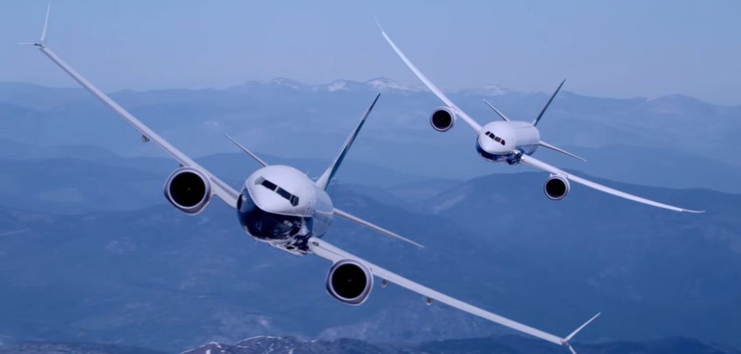 Wspólny lot Boeinga 787-10 Dreamliner i 737 MAX 9 - film