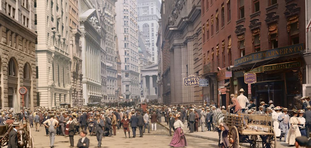 Broad Street - Nowy Jork - początek XX wieku - zdjęcie