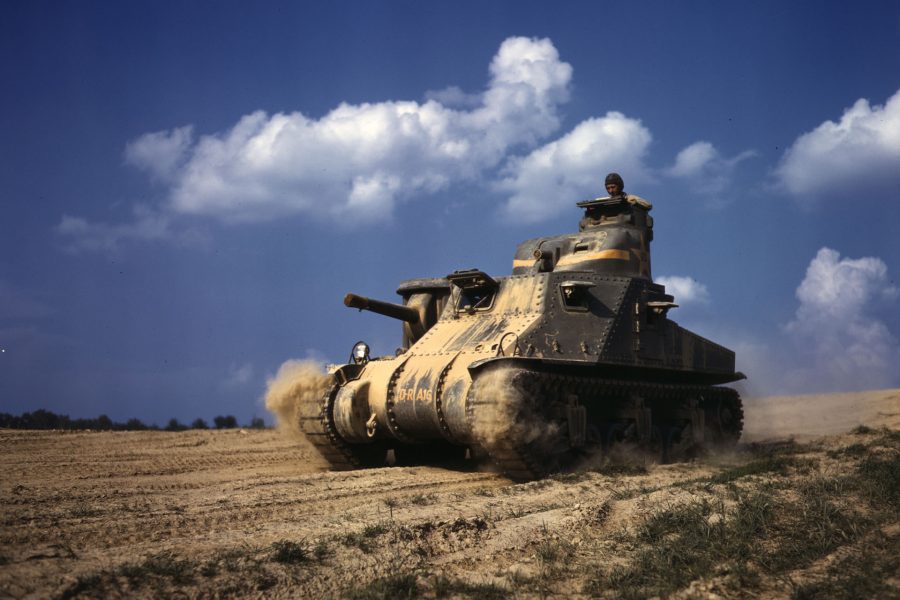 M3 Lee podczas manewrów w Fort Knox w 1942 roku (fot. Alfred Palmer)