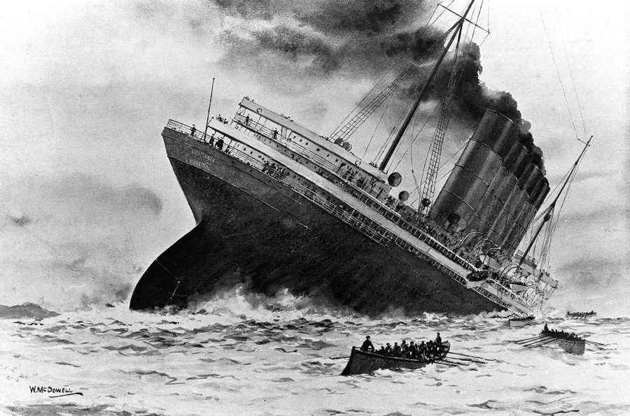 Tonący liniowiec RMS Lusitania
