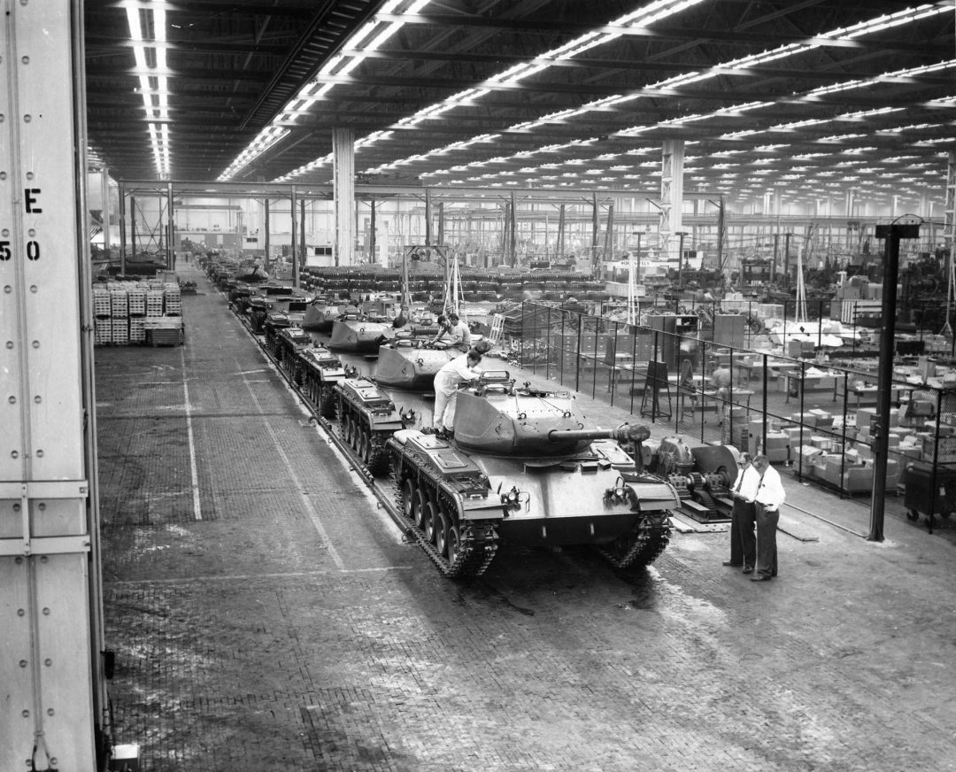 M41 Walker Bulldog podczas produkcji