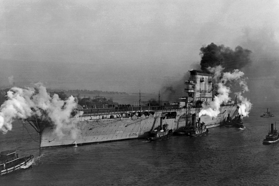 USS Lexington w styczniu 1928 roku