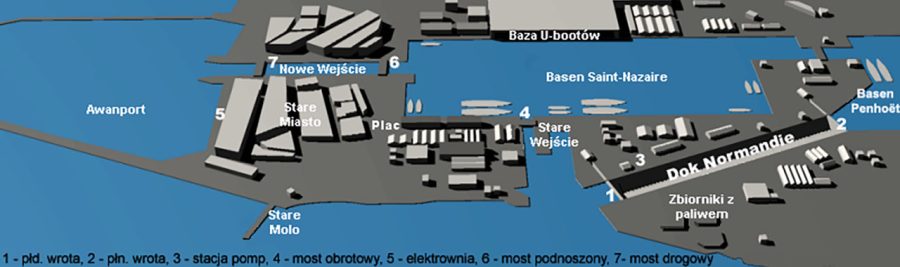 Plan portu w Saint-Nazaire