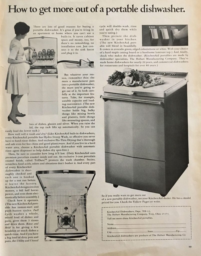 Reklama zmywarki do naczyń z lat 60.