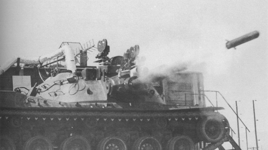 MBT-70 podczas testów pocisków Shillelagh