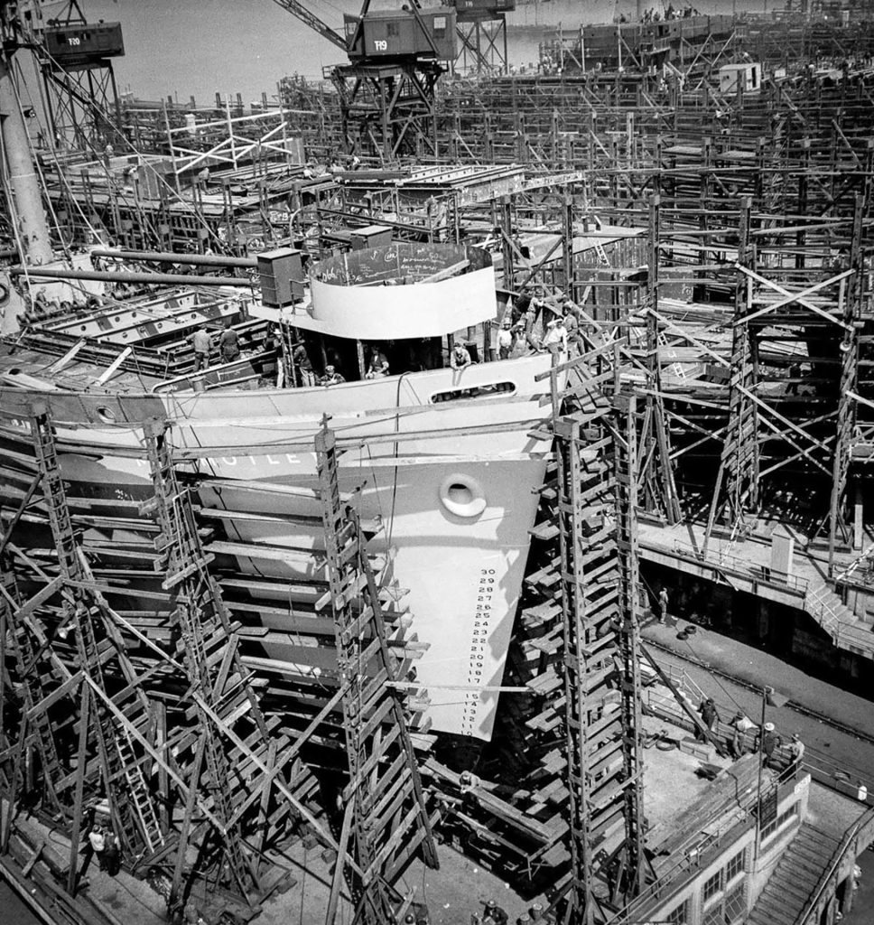 Statki typu Liberty podczas budowy