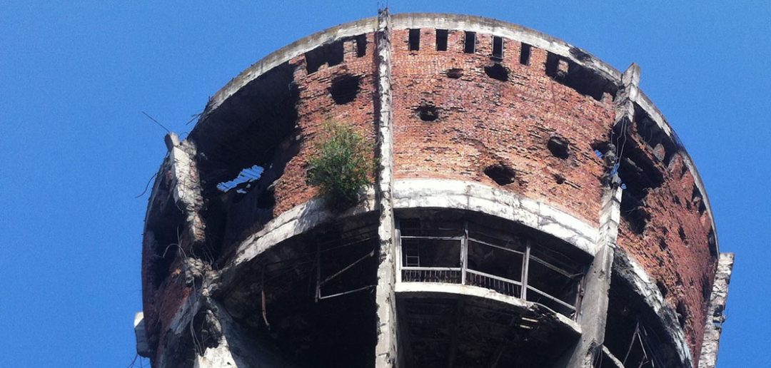 Wieża ciśnień w Vukovar - symbol wojny o niepodległość Chorwacji