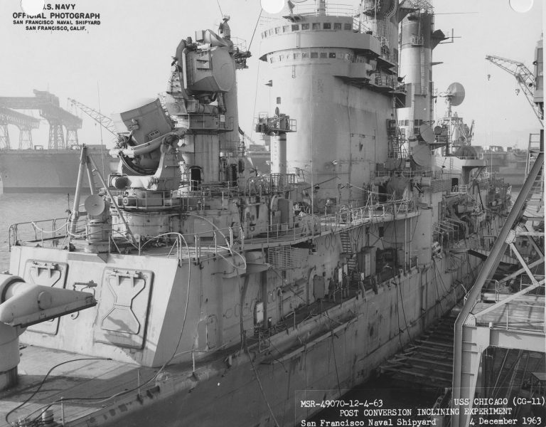 USS Chicago podczas przebudowy
