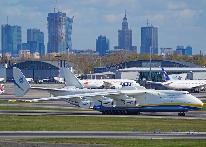 Antonow An-225 Mrija podczas trzeciej wizyty w Polsce (fot. Piotr Bożyk/PAŻP)