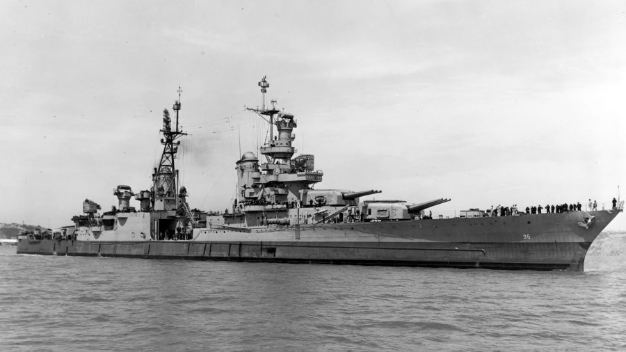 USS Indianapolis - jeden z typowych amerykańskich krążowników ciężkich 