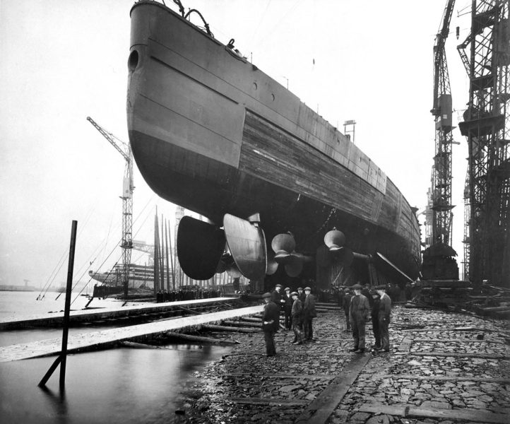 HMS Tiger podczas budowy