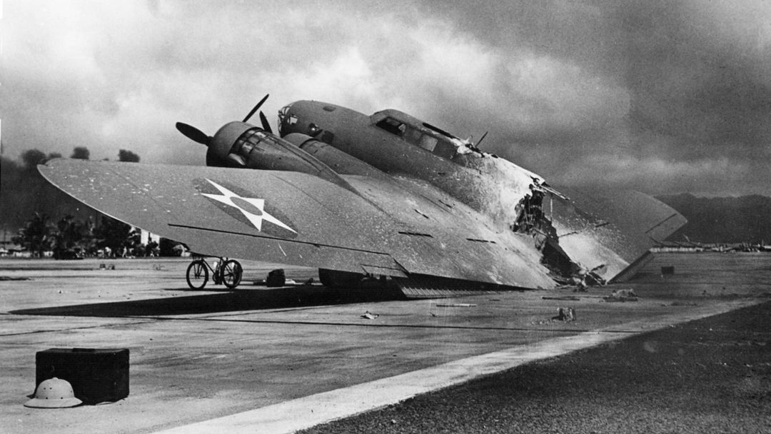 Zniszczony Boeing B-17 Flying Fortress