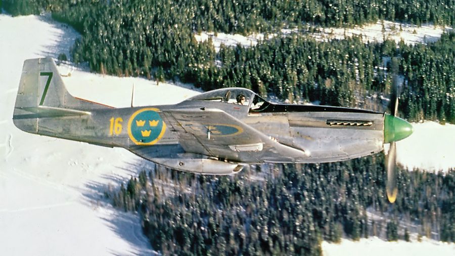 Szwedzki P-51 Mustang - maszyny te nosiły w tym kraju oznaczanie J 26 (fot. Gunnar Fahlberg/Per Jangius)