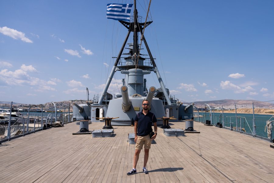 Z wizytą na pokładzie krążownika pancernego Georgios Averof w Atenach 