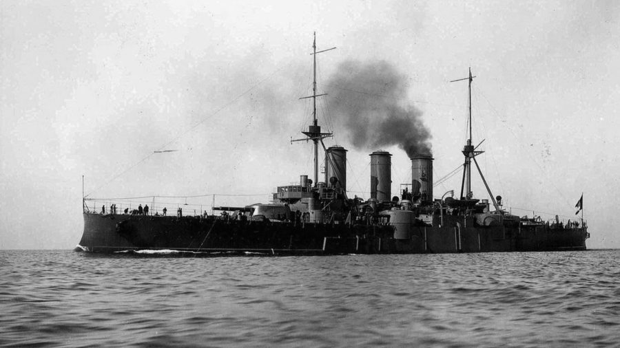 Krążownik pancerny Georgios Averof przed modernizacją w latach 20.